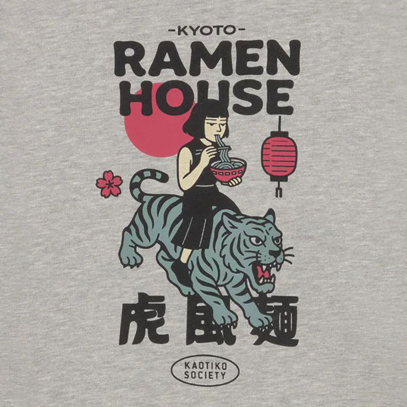 Sudadera Kaotiko: Crew Ramen House (Gray)