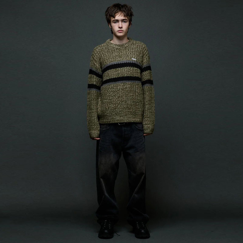 Jersey Obey: Obey Alden Sweater (Green Multi)