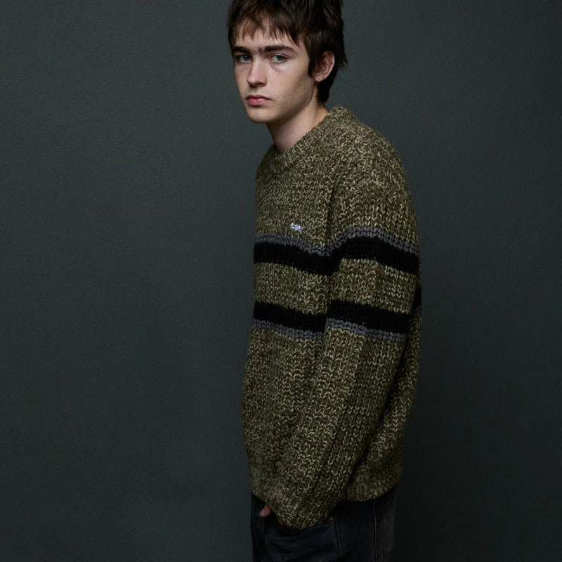 Jersey Obey: Obey Alden Sweater (Green Multi)