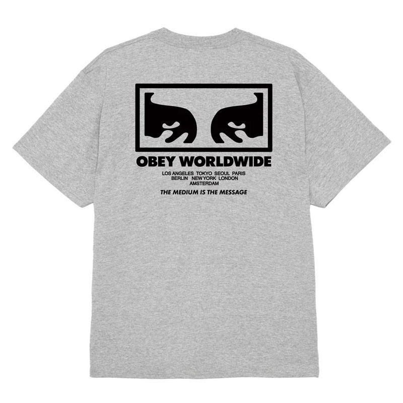 Camiseta Obey: Obey The Medium Is The Message (Hea Grey)