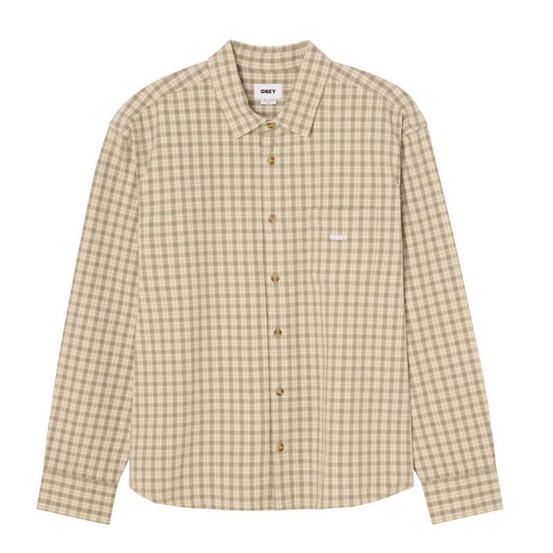 Camisa Obey: Bigwig Axel Woven (Vetiver Multi)