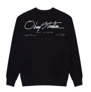 Sudadera Obey: Obey Autograph Crew (Black)