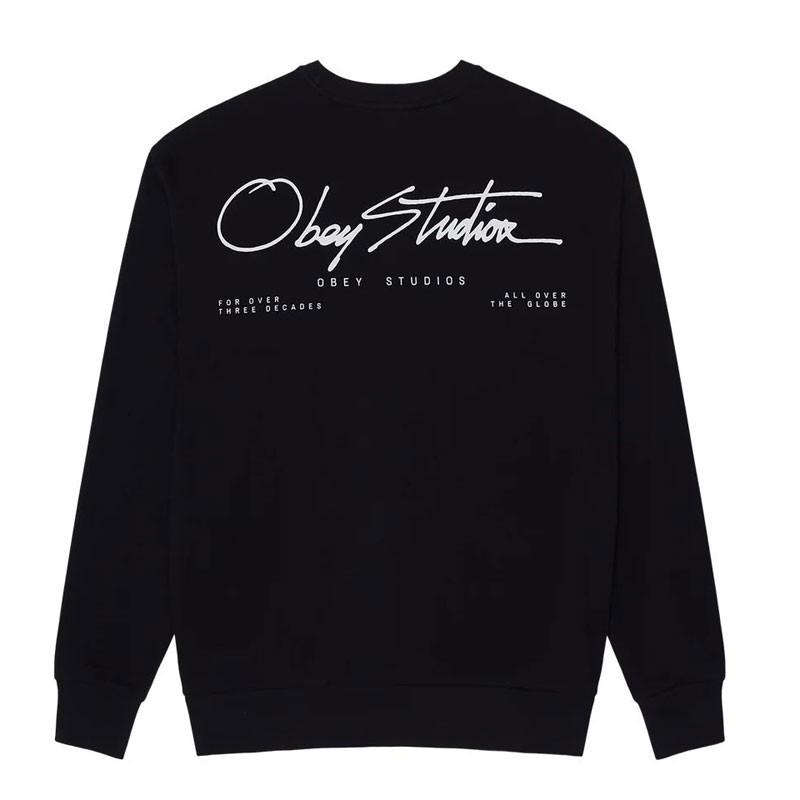 Sudadera Obey: Obey Autograph Crew (Black)