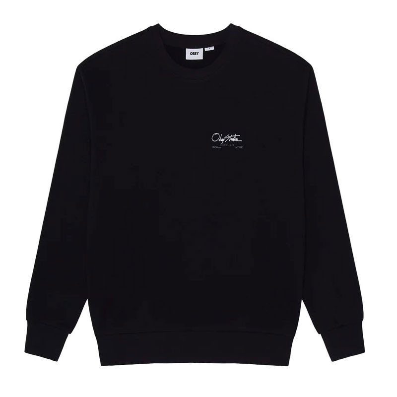 Sudadera Obey: Obey Autograph Crew (Black)