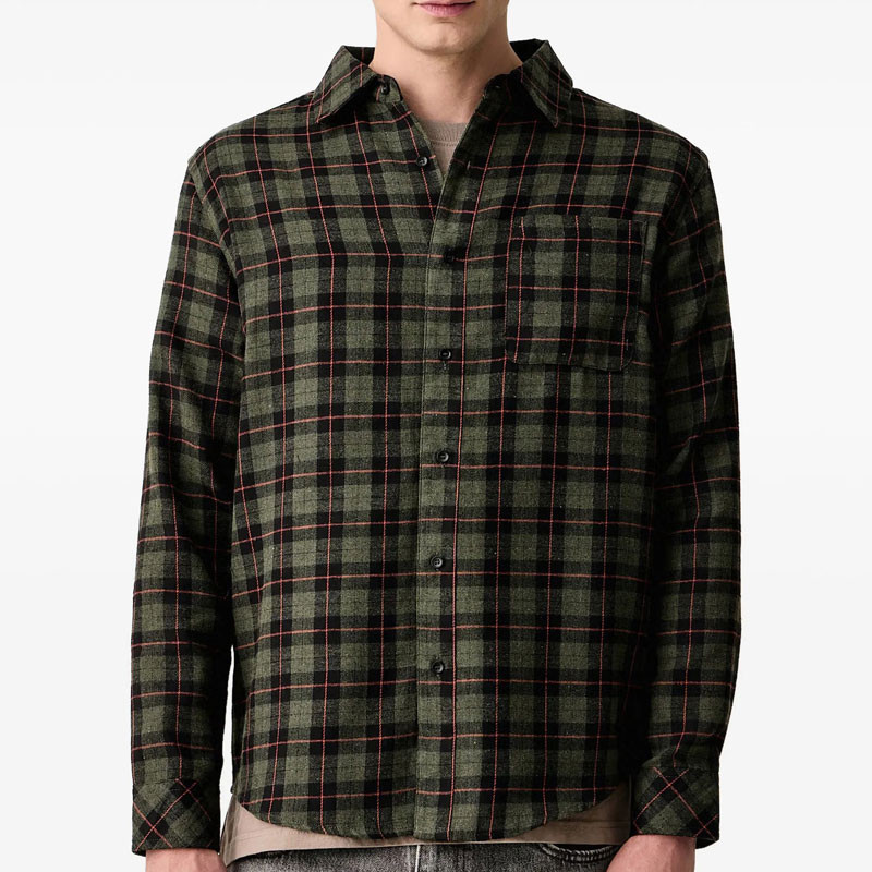 Camisa Hurley: Axe Flannel Shirt (Green)