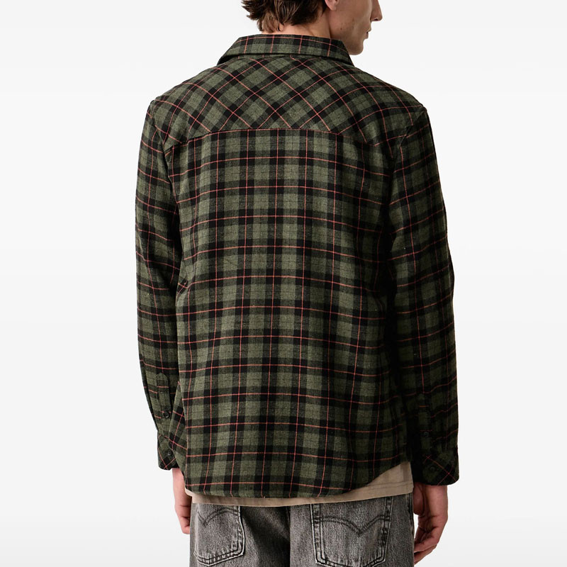 Camisa Hurley: Axe Flannel Shirt (Green)
