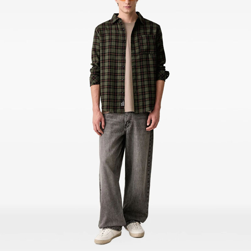 Camisa Hurley: Axe Flannel Shirt (Green)