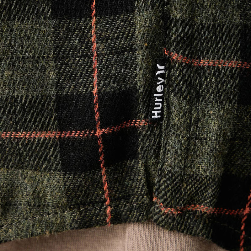 Camisa Hurley: Axe Flannel Shirt (Green)