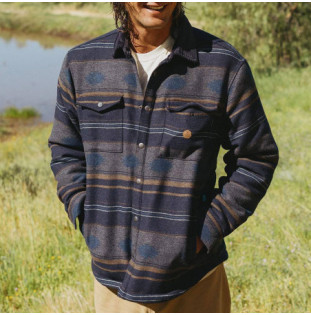 Chaqueta Vissla: Woolf Sherpa Shirt Jacket (Dark Naval)