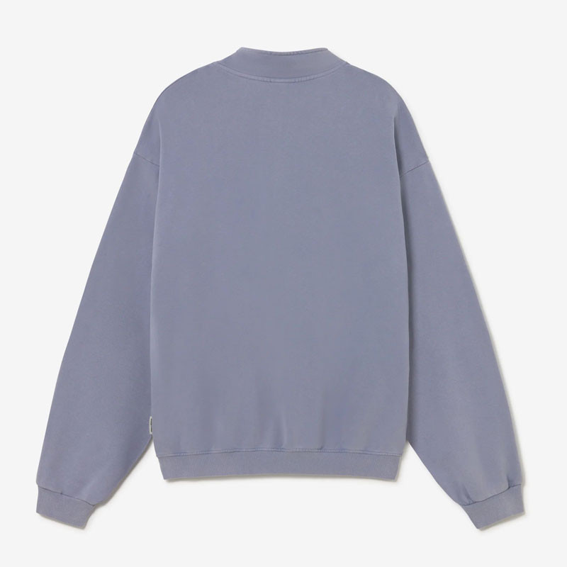Sudadera Kaotiko: Crew Zipper Washed Apres Ski (Steel)