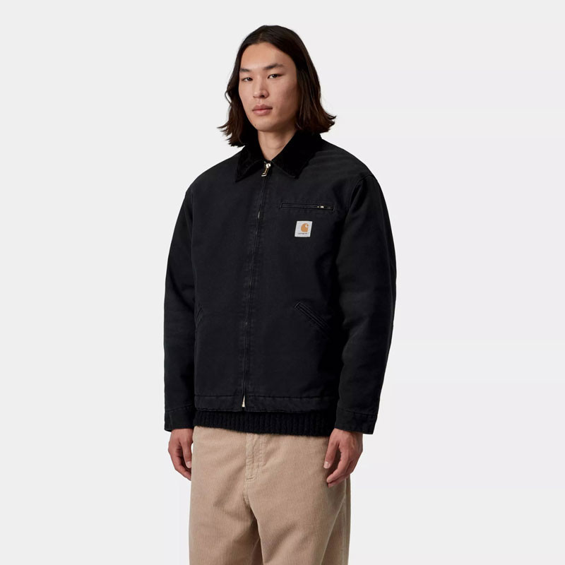 Chaqueta Carhartt WIP: OG Detroit Jacket (Blk Blk Stone Canvas)