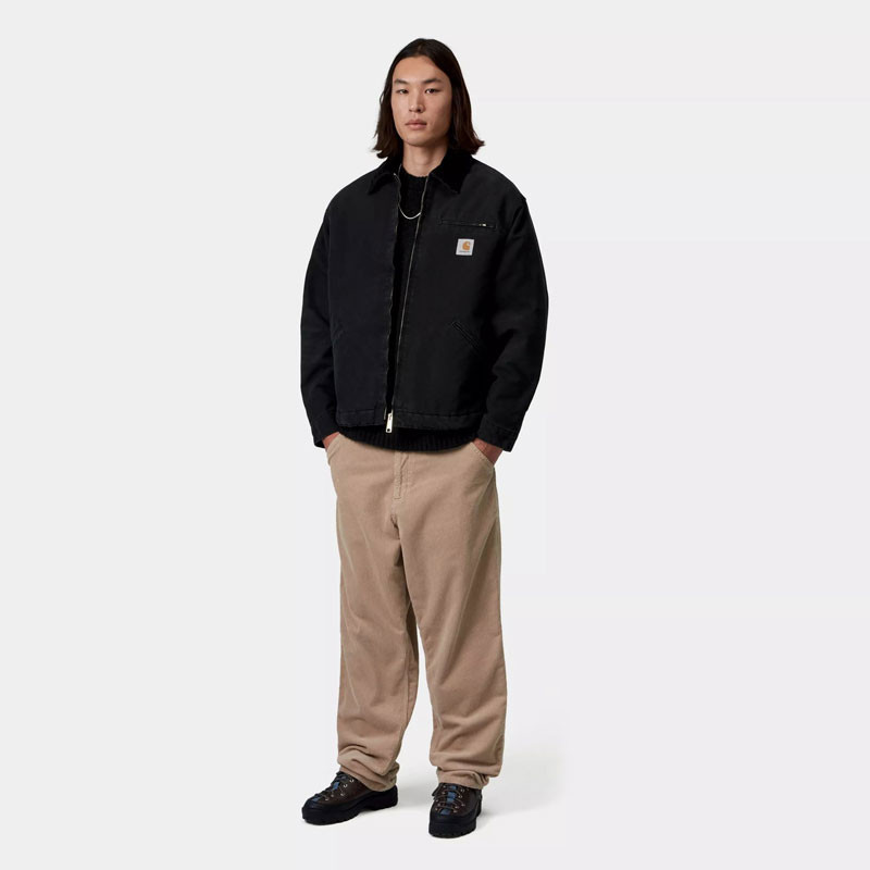 Chaqueta Carhartt WIP: OG Detroit Jacket (Blk Blk Stone Canvas)