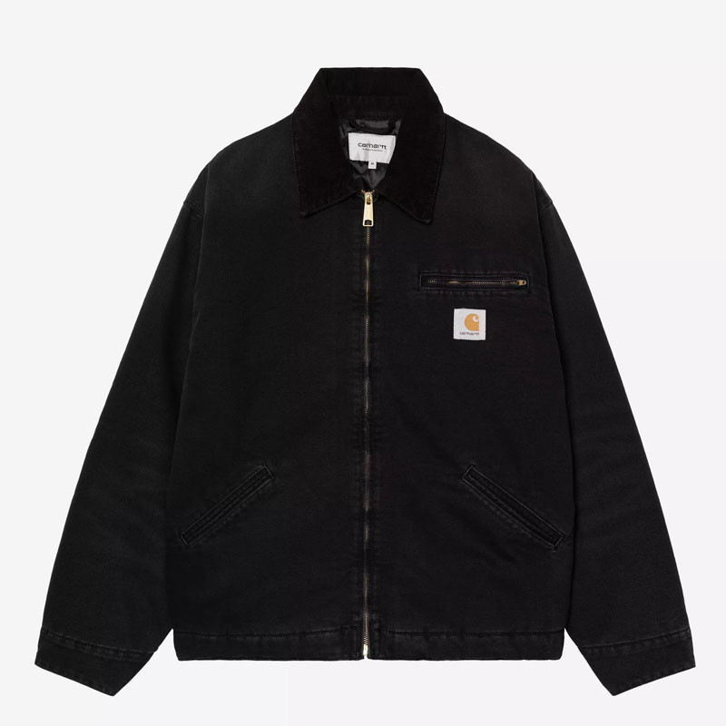 Chaqueta Carhartt WIP: OG Detroit Jacket (Blk Blk Stone Canvas)