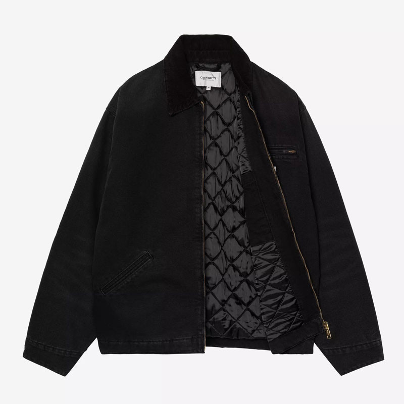 Chaqueta Carhartt WIP: OG Detroit Jacket (Blk Blk Stone Canvas)
