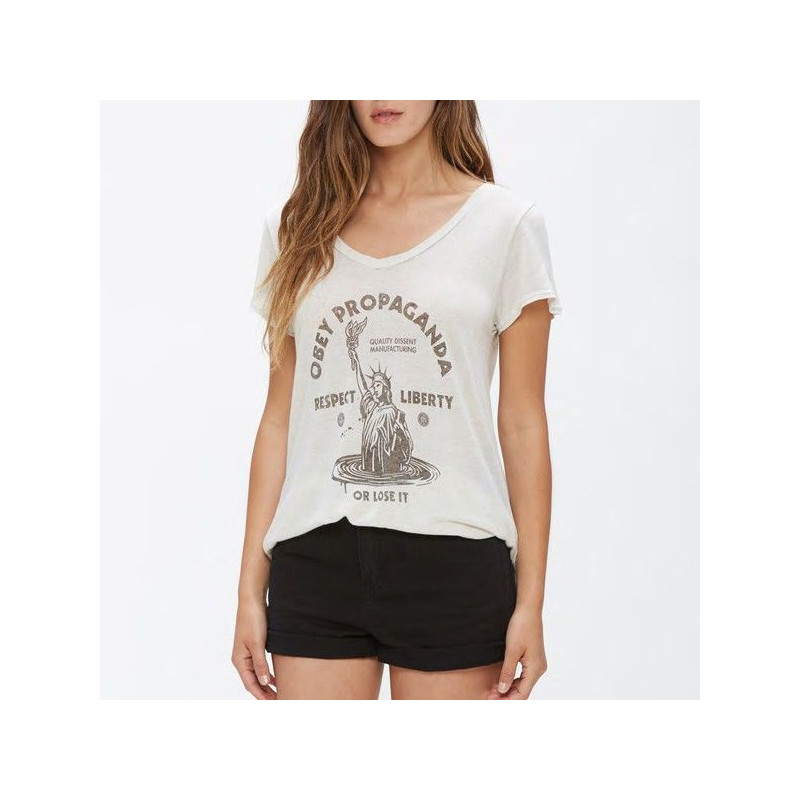 Camiseta Obey: LADY LIBERTY (COBBLESTONE)