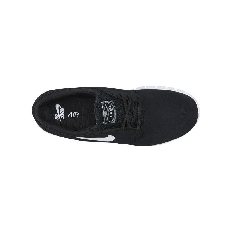 Zapatillas Nike SB Janoski Max Leather BLACK WHT | Atlas Stoked