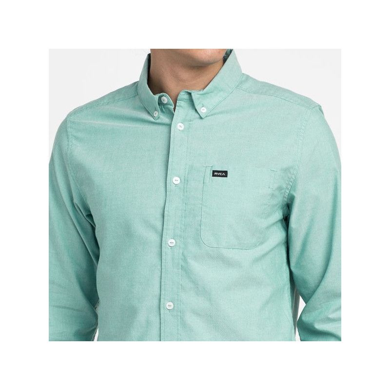 Camisa RVCA: THAT LL DO OXFORD LS (LIGHT TEAL)