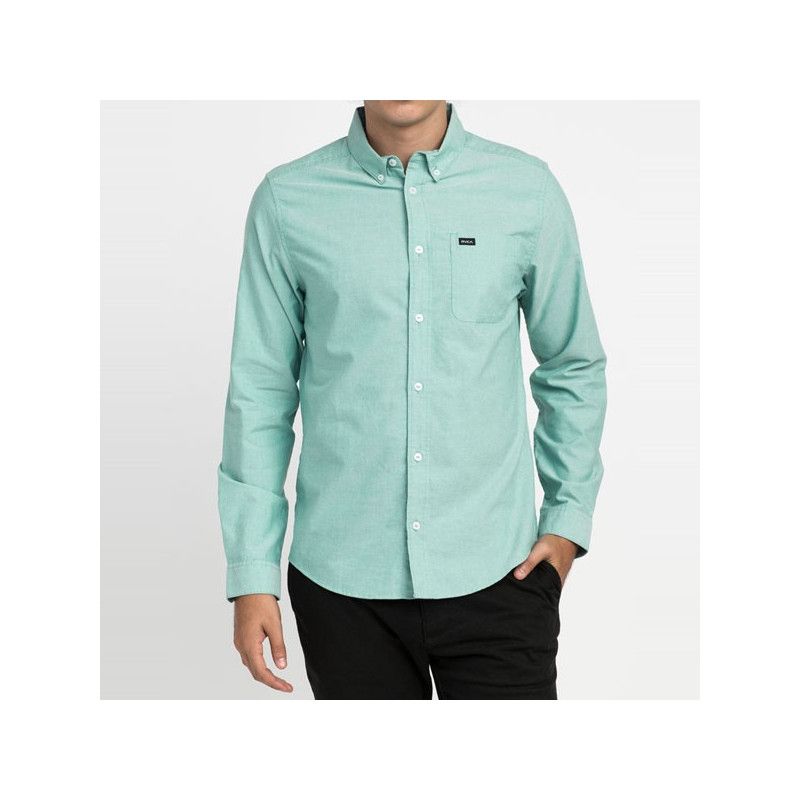 Camisa RVCA: THAT LL DO OXFORD LS (LIGHT TEAL)