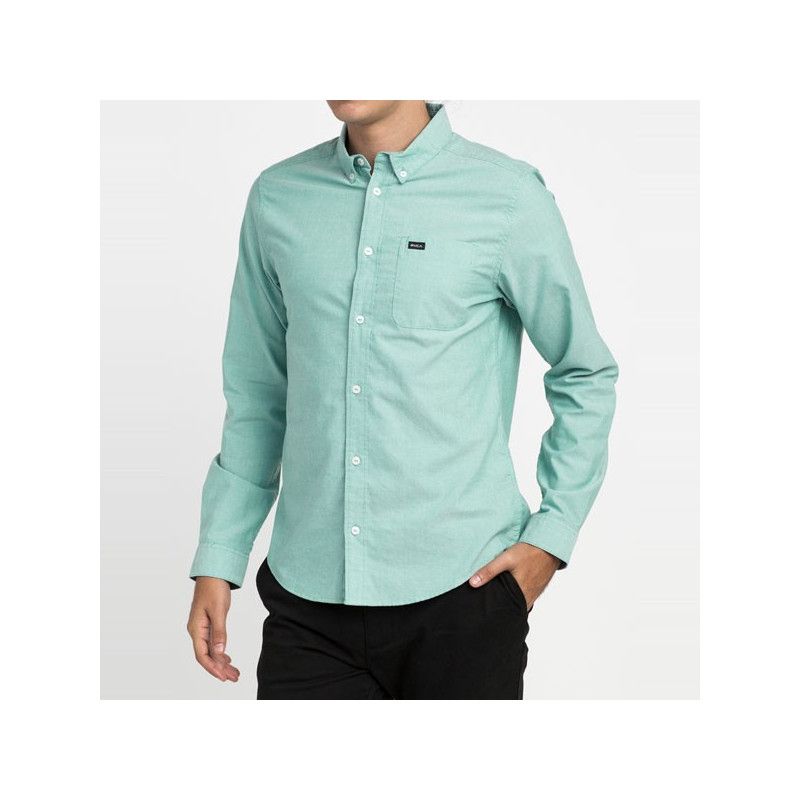 Camisa RVCA: THAT LL DO OXFORD LS (LIGHT TEAL)