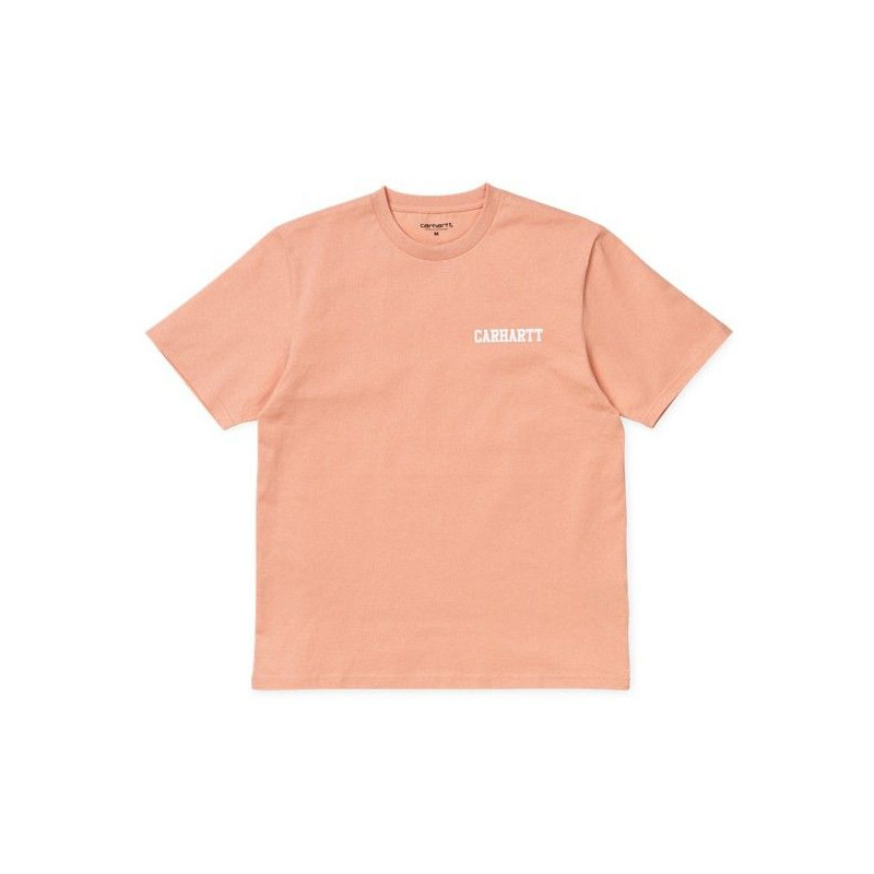 Camiseta Carhartt WIP: SS College Script T Shirt (Peach White)