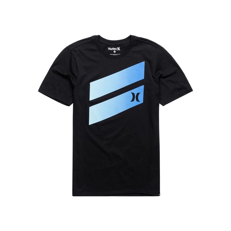 Camiseta Hurley: ICON SLASH GRADIENT TEE (BLACK BLUE)