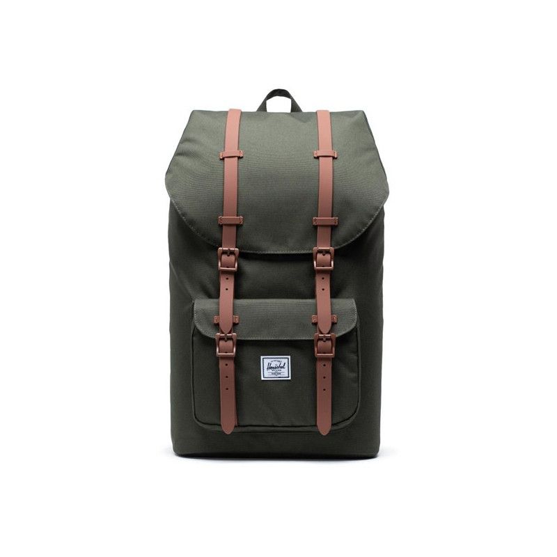 Mochila Herschel: Little America (Dark Olive Saddle Brown)