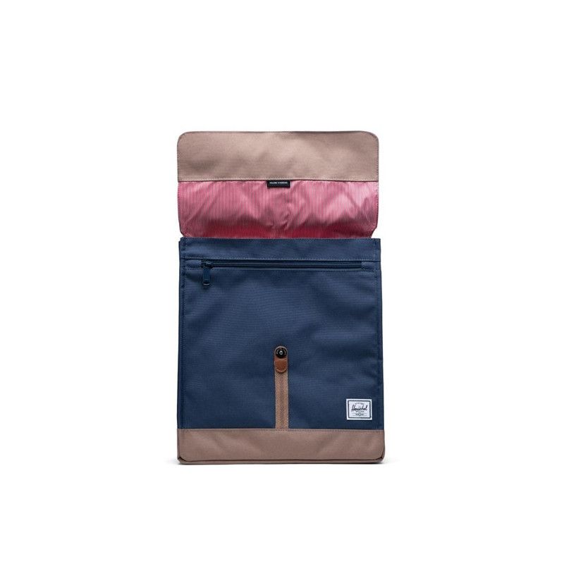 Mochila Herschel: City Mid Volume (Navy Pine Bark Tan)
