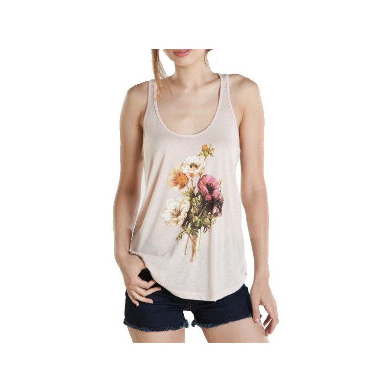 Camiseta Obey: OBEY CONFIDENT FLORAL (PASTEL ROSE TAN)
