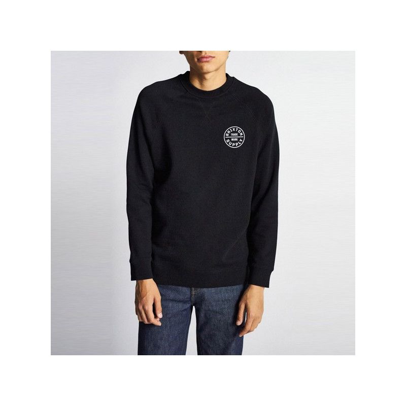 Sudadera Brixton: OATH CREW FLEECE (BLACK)