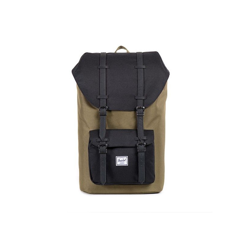 Mochila Herschel: Little America (Army Black PU)