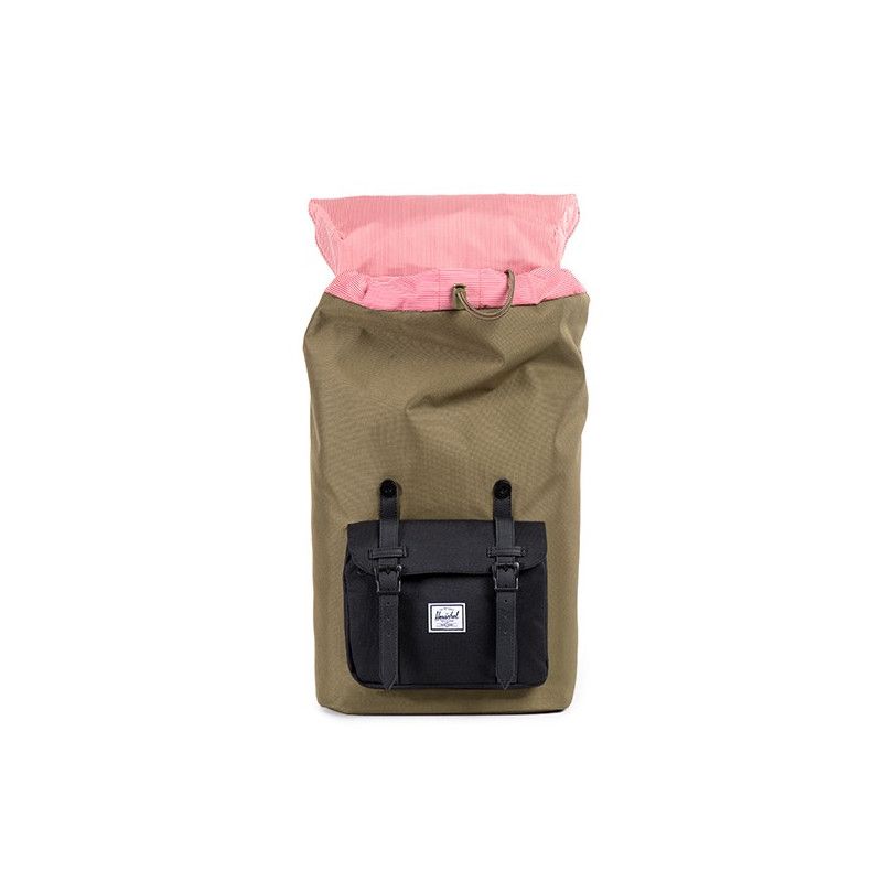 Mochila Herschel: Little America (Army Black PU)