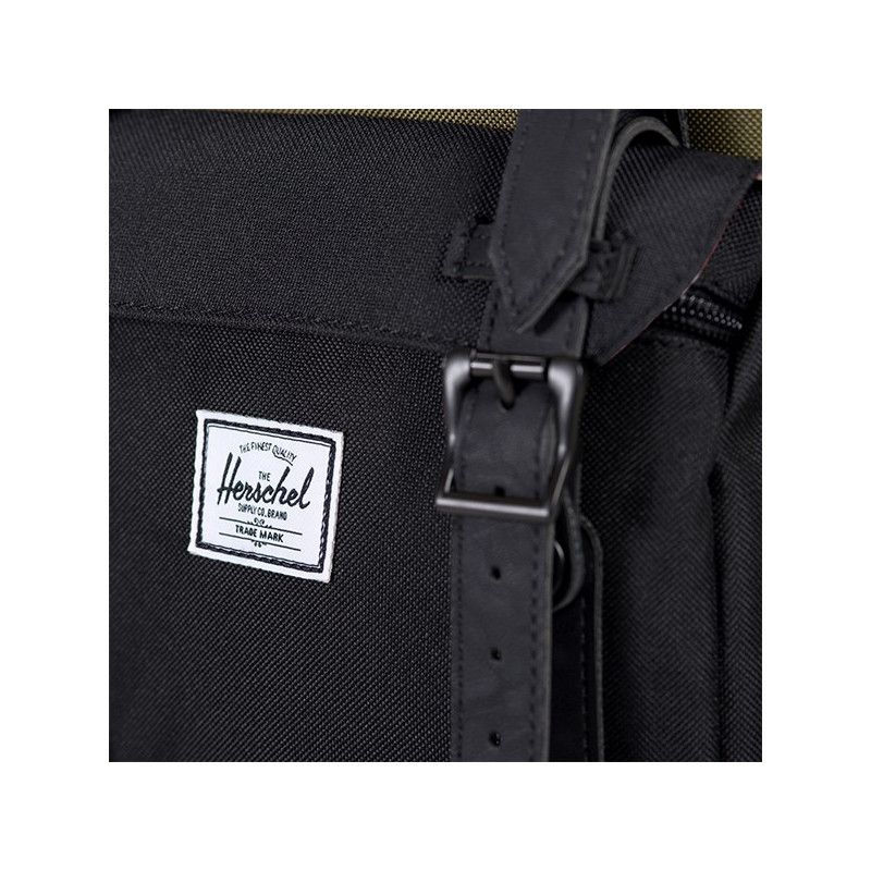 Mochila Herschel: Little America (Army Black PU)