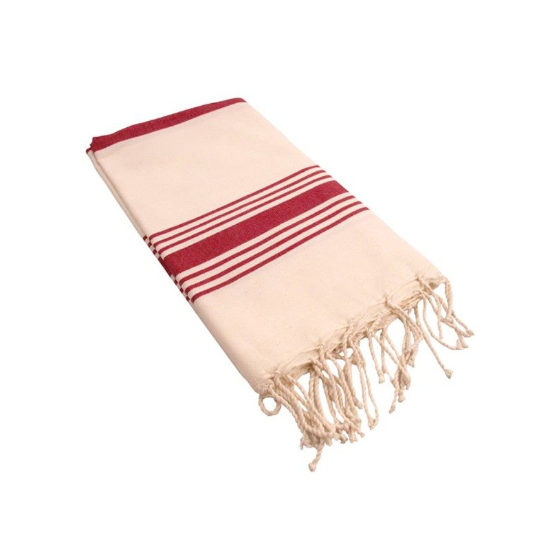 Toalla Loreak Mendian: ZAZPI (ECRU RED)