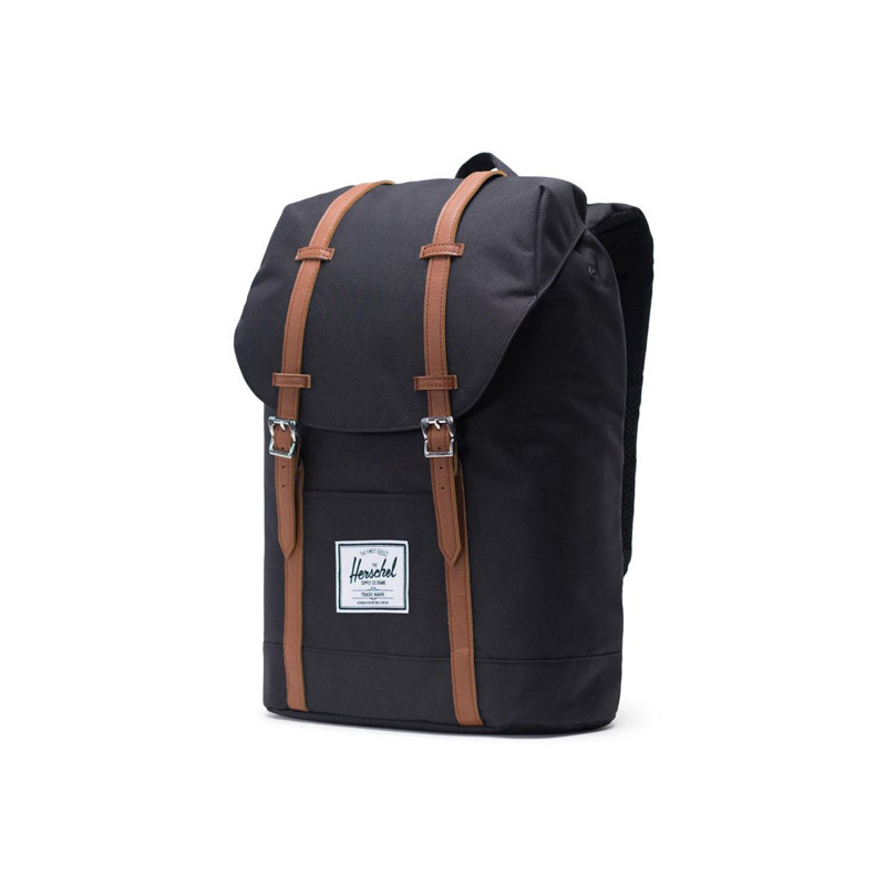 Mochila Herschel: Retreat (Black Tan Synthetic Leather)