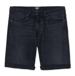 Bermuda Carhartt: SWELL SHORT (BLACK MID WORN WASH)