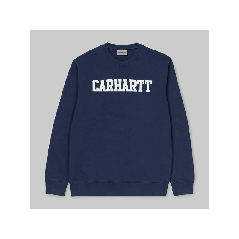 Sudadera outlet Carhartt WIP COLLEGE BLUE WHITE Atlas
