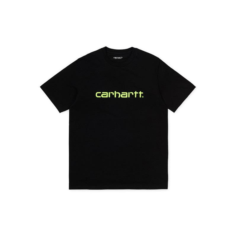 Camiseta Carhartt WIP: SS SCRIPT T SHIRT (BLACK LIME)