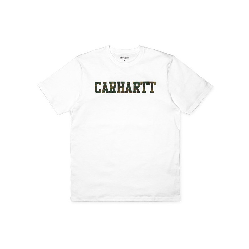 Camiseta outlet Carhartt WIP SS COLLEGE T SHIRT WHITE CAMO LAUREL ...