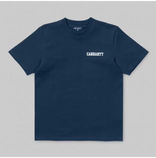 Camiseta Carhartt: SS COLLEGE SCRIPT T SHIRT (BLUE WHITE)