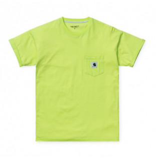 Camiseta Carhartt: W SS CARRIE POCKET T SHIRT (LIME ASH HEA)