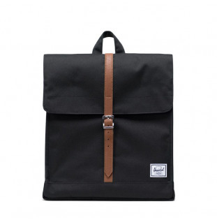 Mochila Herschel: City Mid Volume (Black Tan Synth Leather) Herschel - 1