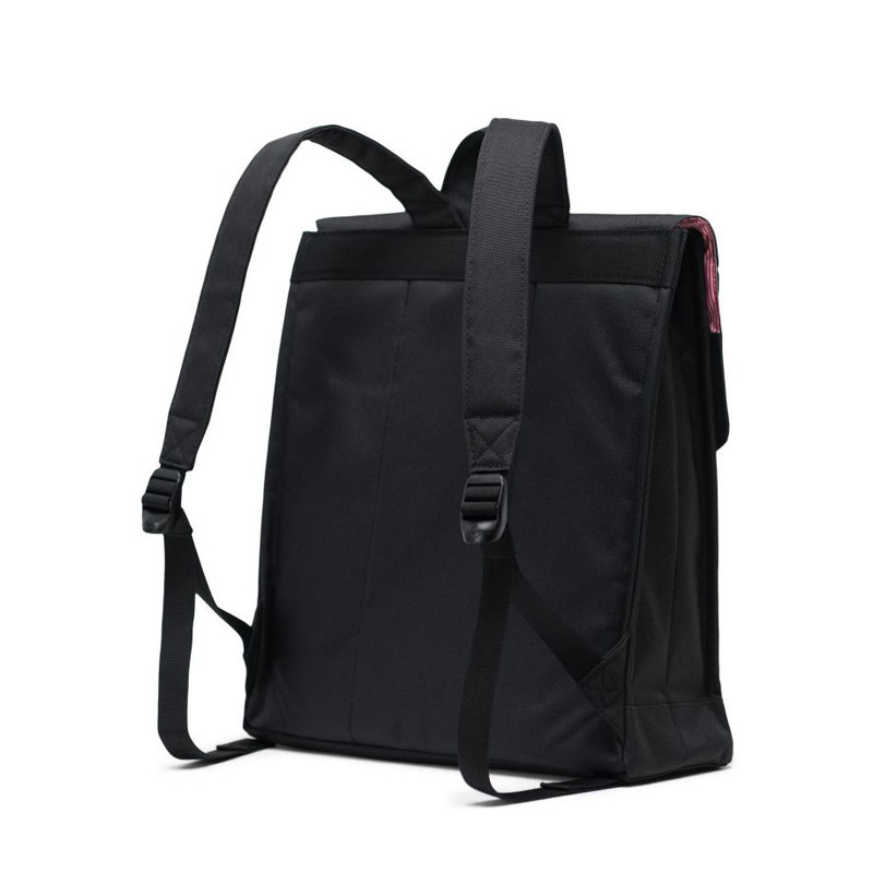 Mochila Herschel: City Mid Volume (Black Tan Synth Leather)