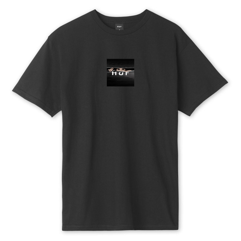 Camiseta HUF: VOYEUR LOGO SS TEE (BLACK)