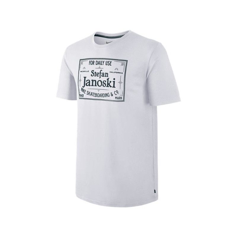 búnker Contaminar doble Camiseta Nike SB DF JANOSKI LABEL WHITE MIDNIGHT TEAL | Atlas Stoked