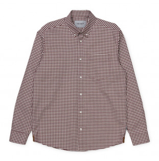 Camisa Carhartt: LS Bintley Shirt (Bintley Check Bordeaux) Carhartt - 1