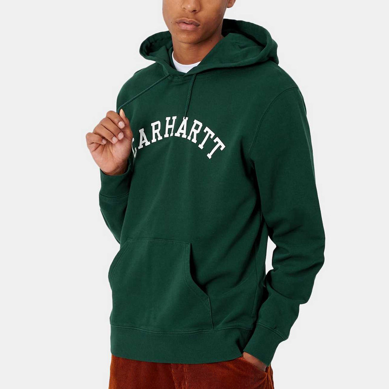 Sudadera outlet Carhartt WIP Hooded Bottle Green Wht | Atlas Stoked