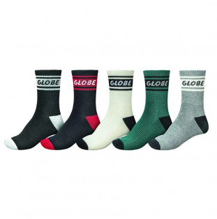 Calcetines Globe: SCHOOLER CREW SOCK 5 PK 7 a 11 (Assorted)