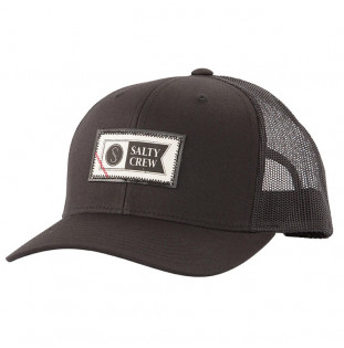 Gorra Salty Crew: Topstitch Retro Trucker (Black)
