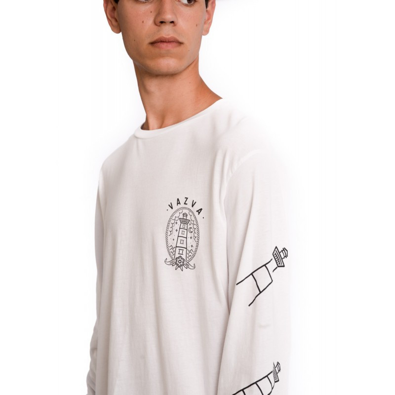 Camiseta Vazva: TS LIGHT LONG (WHITE)