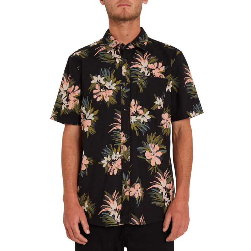Camisa Volcom: Floral With Cheese (Black)